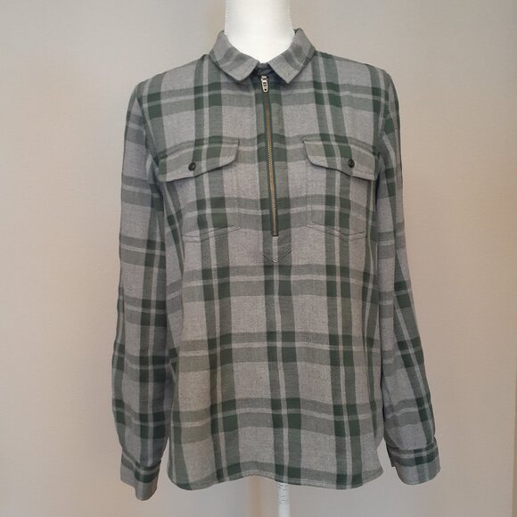 Madewell Pop-Over Flannel Top - Picture 4 of 16